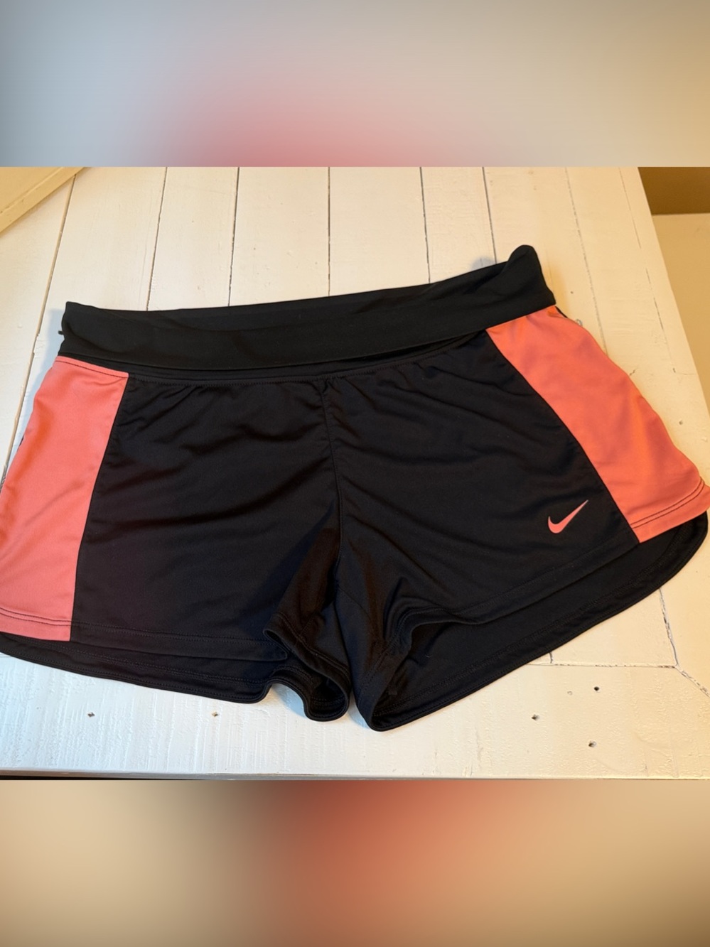 NWOT Black & Orange Nike Dri-Fit Shorts. Size Medium.